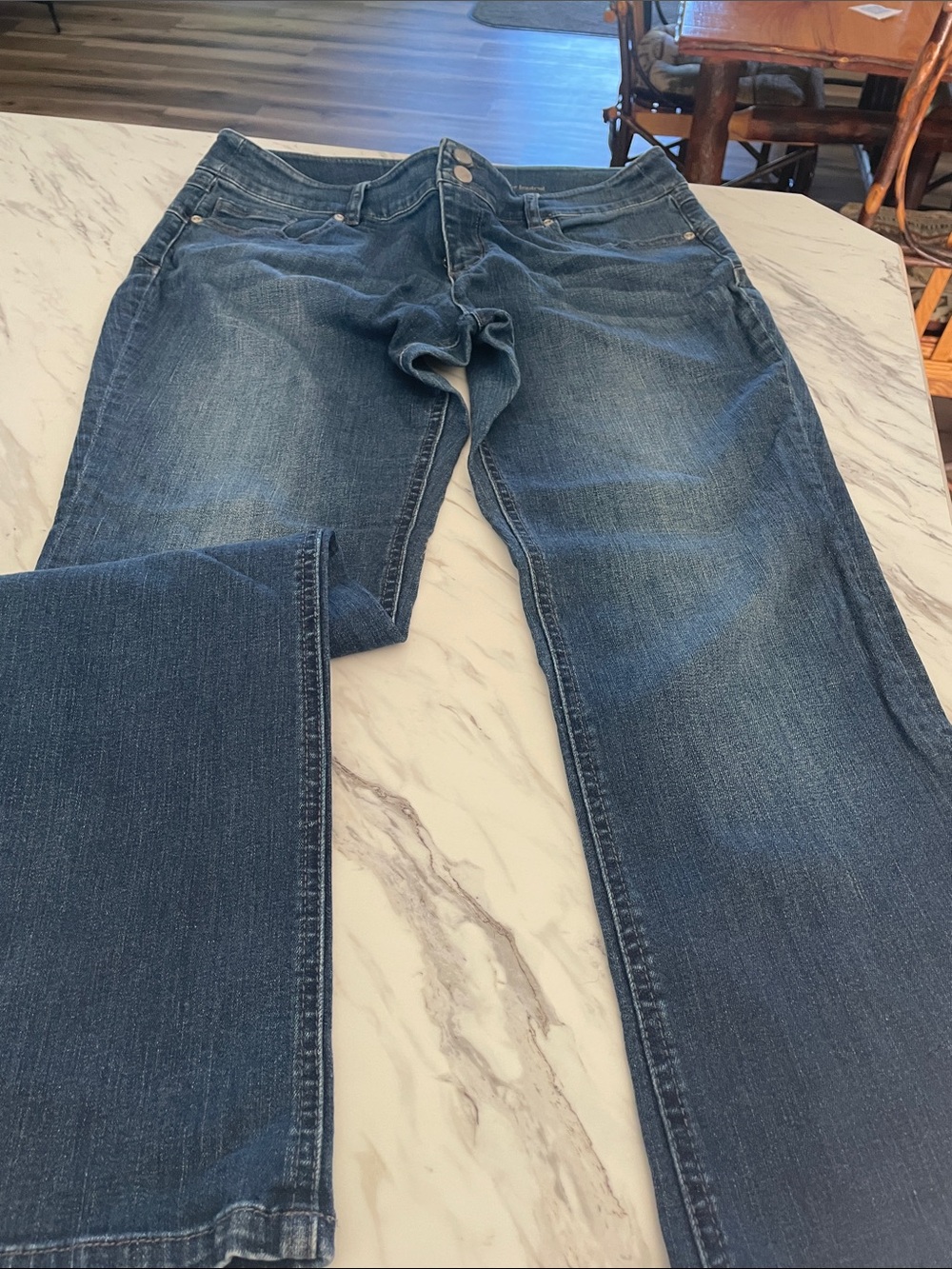 Soho Women's Faded Blue But Cut Jeans